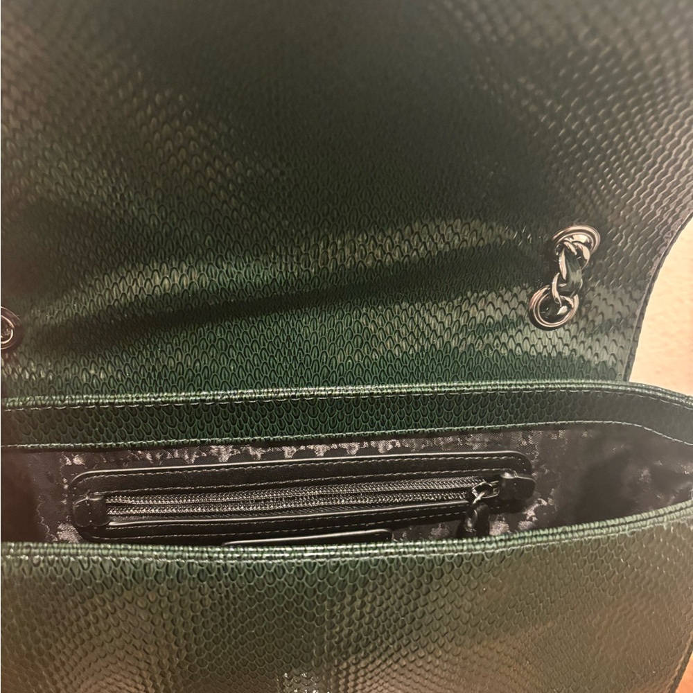 Karl Lagerfeld Dark Green Quilted Shoulder Bag - Picture 9 of 12